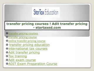 transfer pricing courses adit transfer pricing