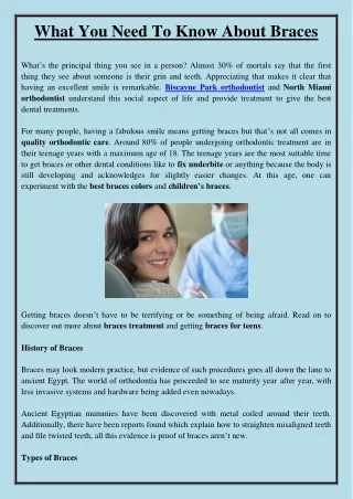 what you need to know about braces