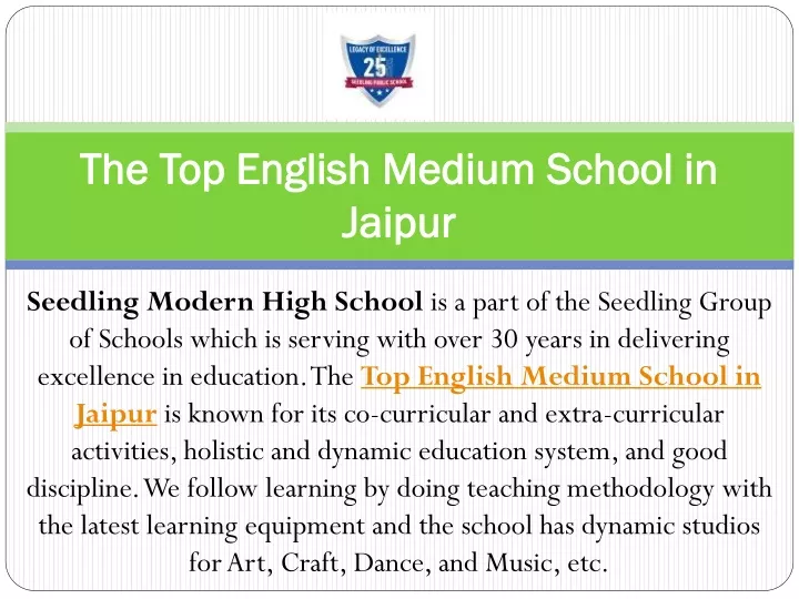 the top english medium school in jaipur