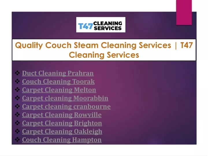 quality couch steam cleaning services