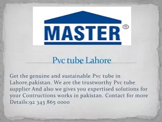 pvc tube lahore