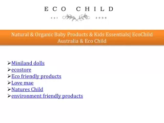 natural organic baby products kids essentials