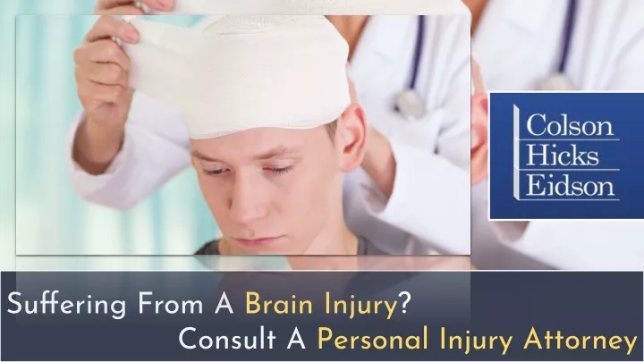 suffering from a brain injury consult a personal