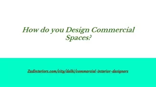 Commercial Interior Designers In Delhi