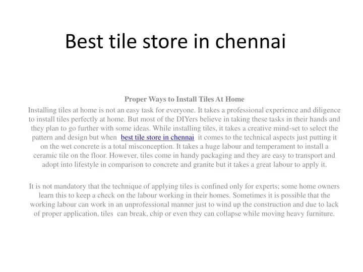 best tile store in chennai