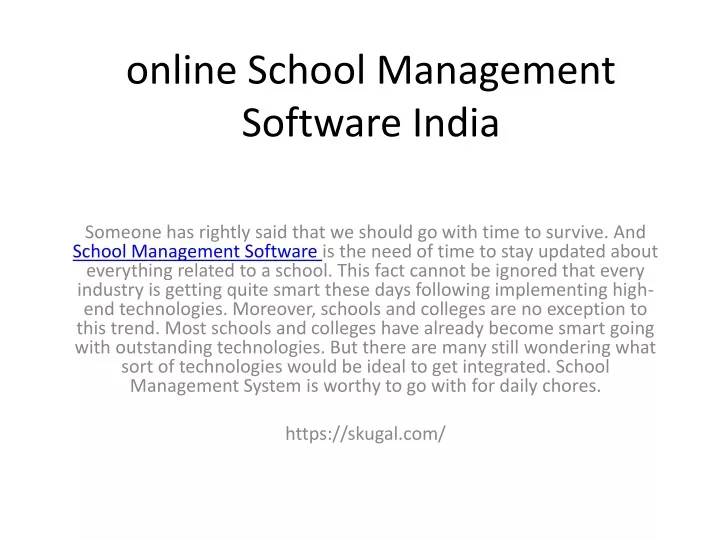 online school management software india