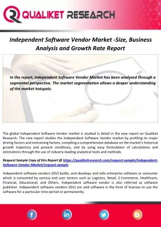 independent software vendor market size business