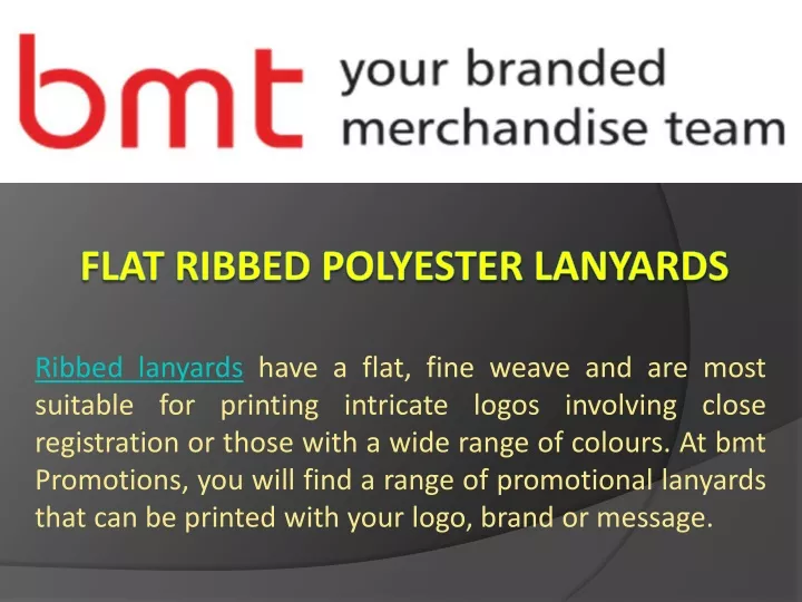 flat ribbed polyester lanyards