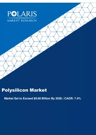 Polysilicon Market Strategies and Forecasts, 2020 to 2026