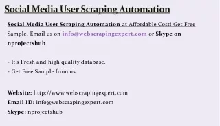 social media user scraping automation