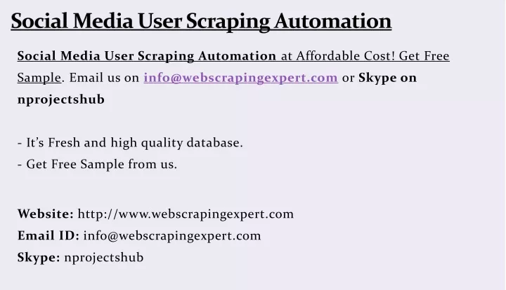 social media user scraping automation