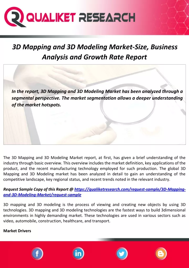 3d mapping and 3d modeling market size business