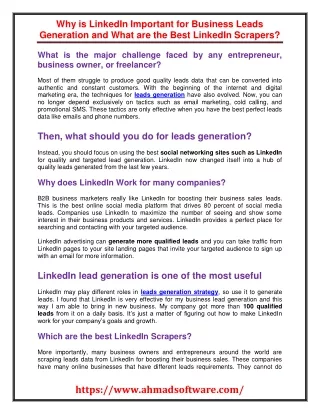 why is linkedin important for business leads
