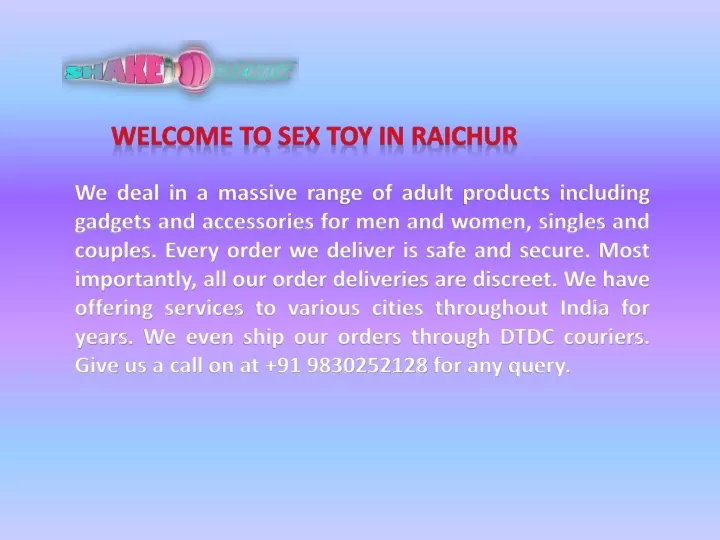 w elcome t o sex toy in raichur