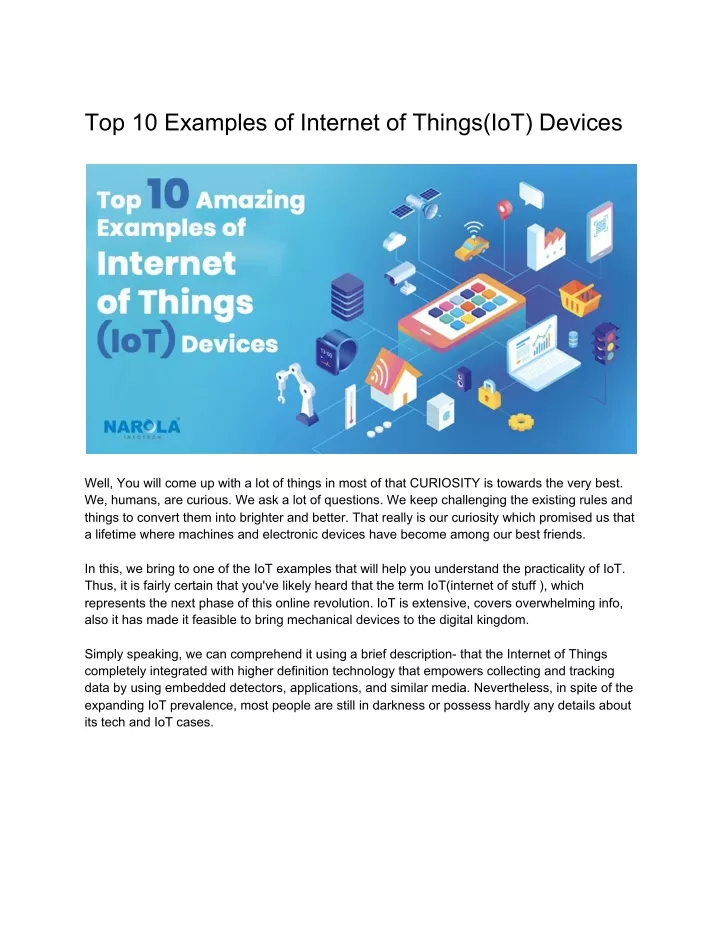 top 10 examples of internet of things iot devices
