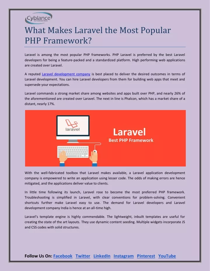 what makes laravel the most popular php framework