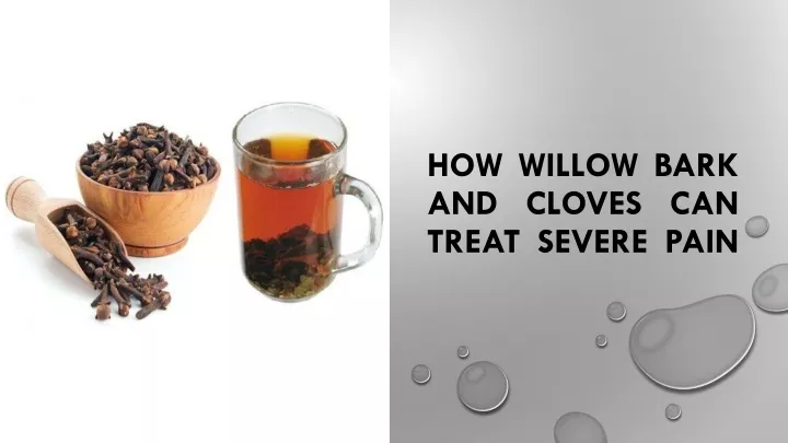 how willow bark and cloves can treat severe pain