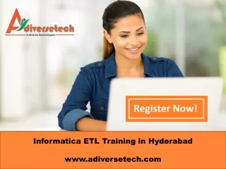 Informatica ETL Course in Hyderabad