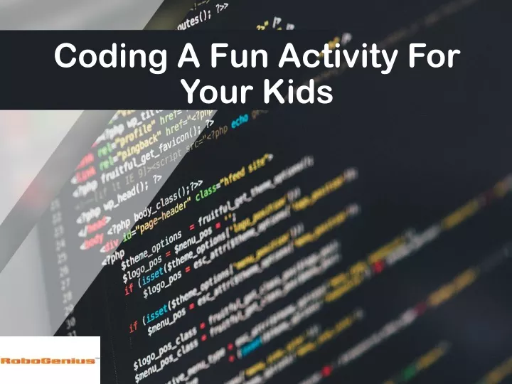 coding a fun activity for your kids