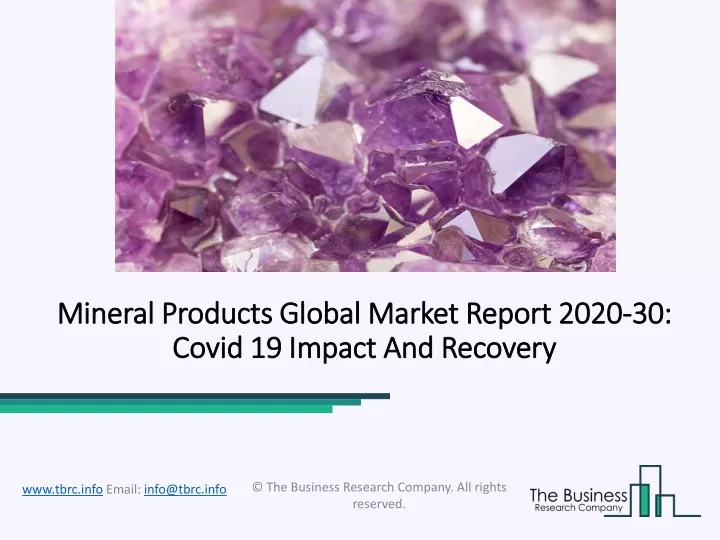 mineral products global market report 2020 30 covid 19 impact and recovery