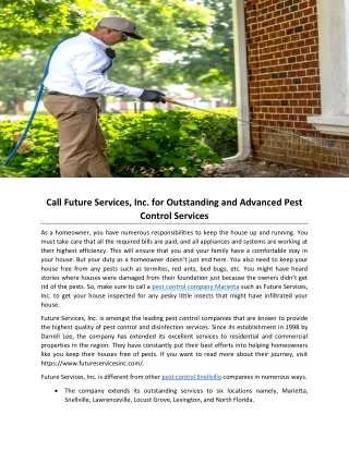 call future services inc for outstanding
