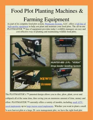 ATV/UTV Tillage Implements