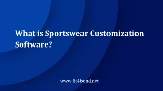 What is Sportswear Customization Software?