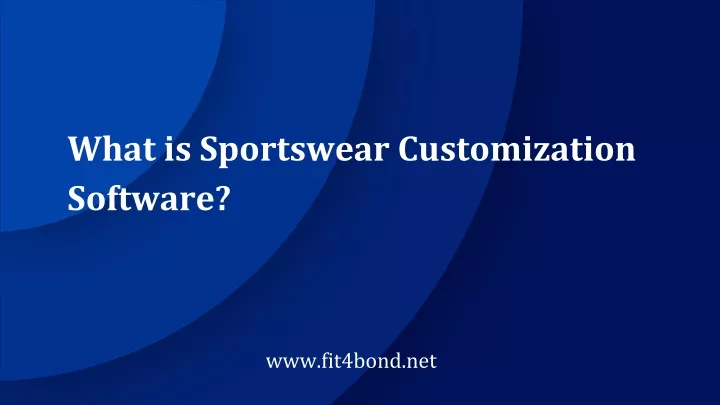 what is sportswear customization software