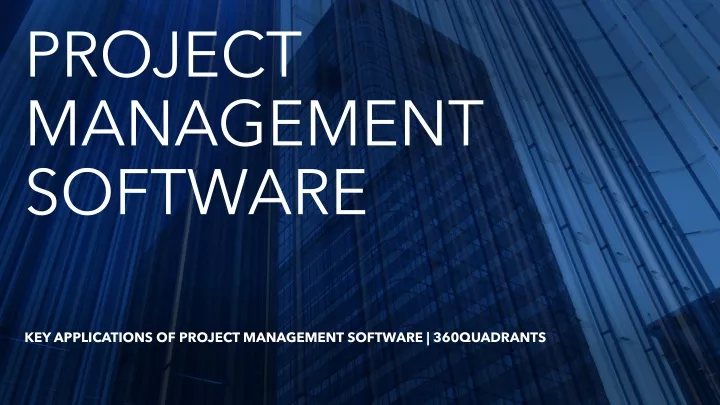 project management software