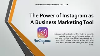 The Power of Instagram as A Business Marketing Tool