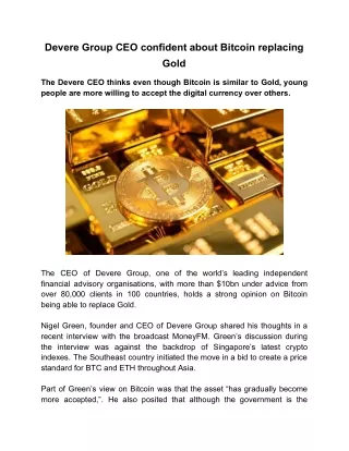 devere group ceo confident about bitcoin