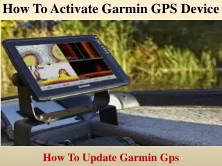 how to activate garmin gps device
