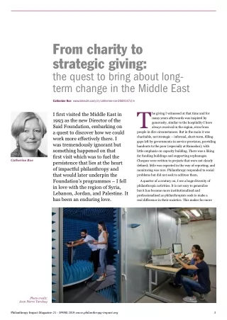from charity to strategic giving the quest