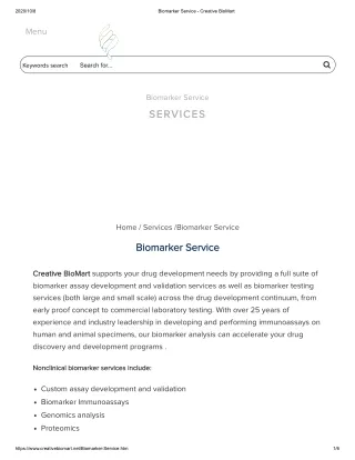 2020 10 8 biomarker service