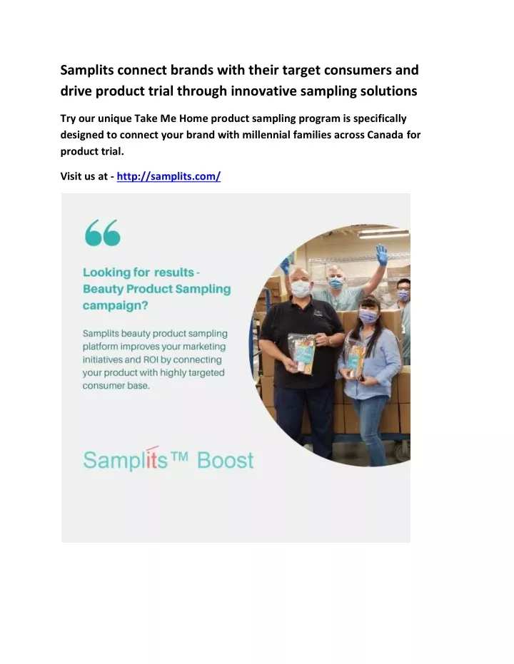 samplits connect brands with their target