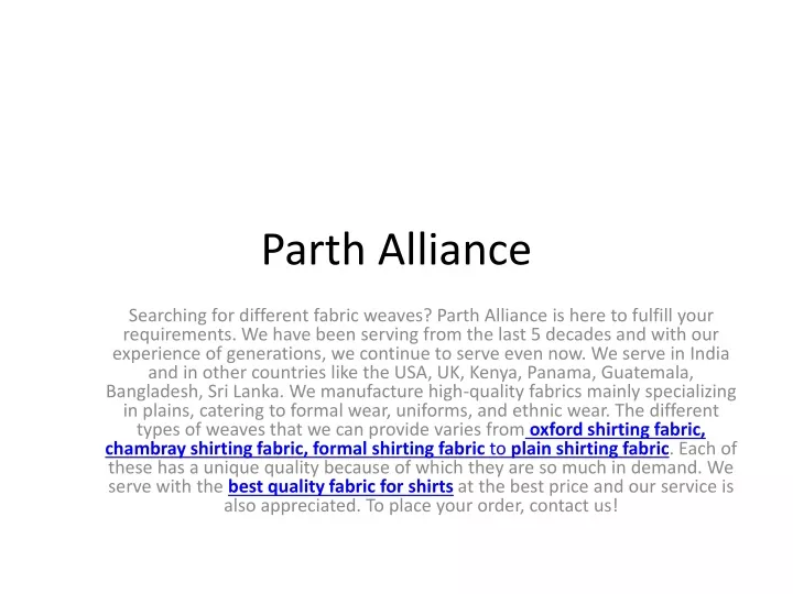 parth alliance