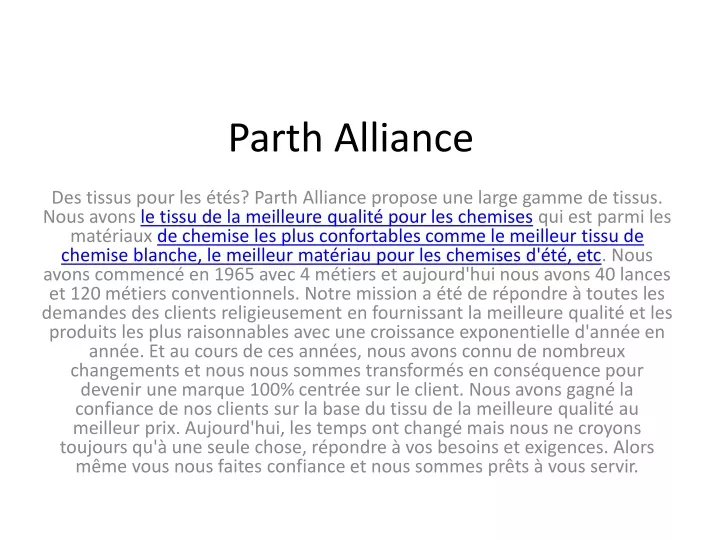 parth alliance