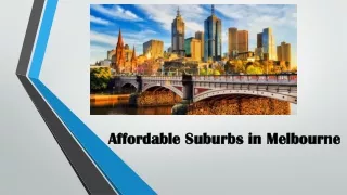9 most affordable suburbs in Melbourne