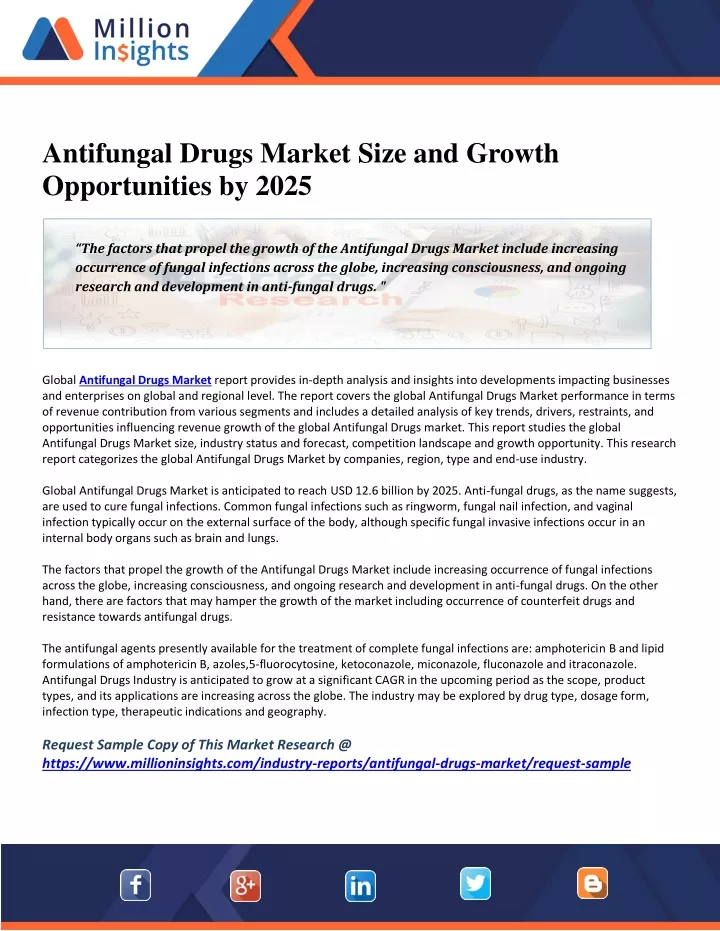 antifungal drugs market size and growth
