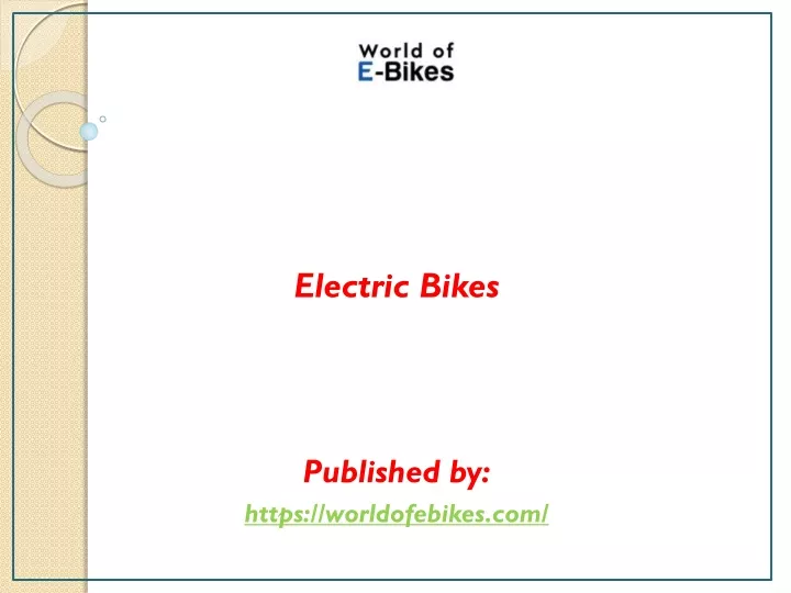 electric bikes published by https worldofebikes com