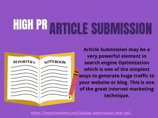 High PR Article Submission Site List in 2020