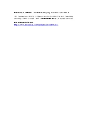 plumbers in irvine ca 24 hour emergency plumbers