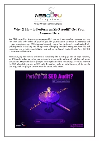 why how to perform an seo audit get your answers