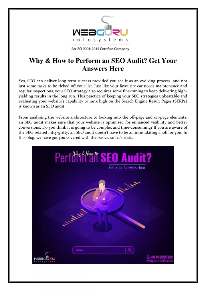 why how to perform an seo audit get your answers