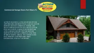 Get Best Commercial Garage Doors Fort Myers FL - Action Door