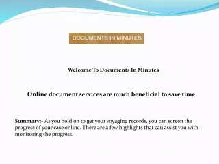 Online document services are much beneficial to save time