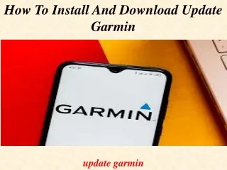 how to install and download update garmin