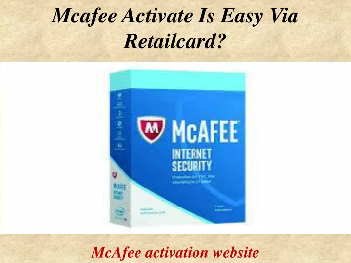 mcafee activate is easy via retailcard