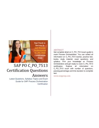 abstract get complete detail on c po 7513 exam
