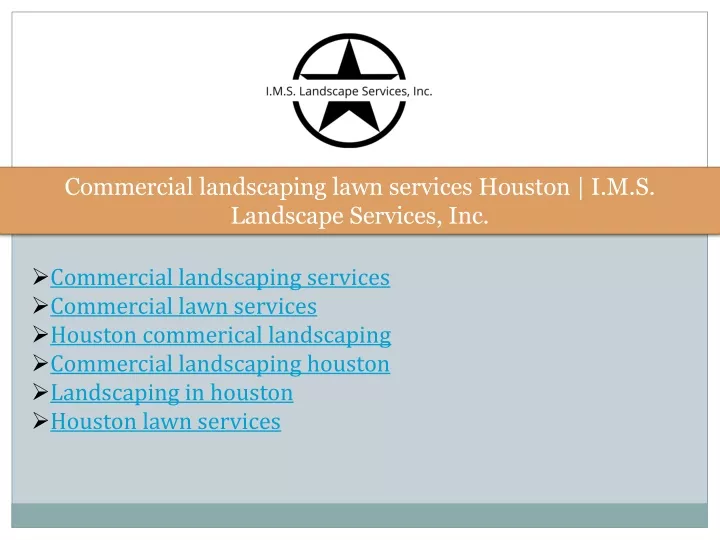 commercial landscaping lawn services houston
